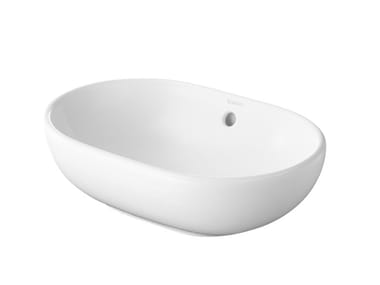 FOSTER - Countertop oval ceramic washbasin by Duravit