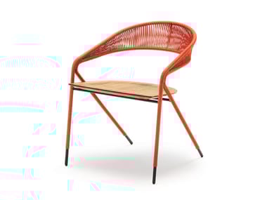 GEORGE'S - Rope chair with armrests by Living Divani