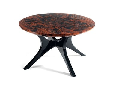 PEARL - Round wood veneer coffee table for living room by Boca do Lobo