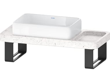 QATEGO - Carrara marble washbasin countertop / washbasin by Duravit