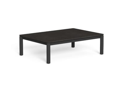 LAKE - Low porcelain stoneware coffee table with aluminium base by Talenti