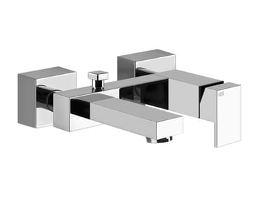 RETTANGOLO - 2 hole brass bathtub mixer with diverter by Gessi