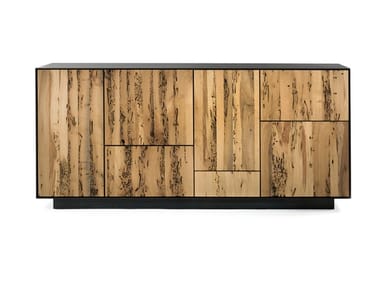 RIALTO MODULO 4.03 - Solid wood and blockboard sideboard with iron frame by Riva 1920