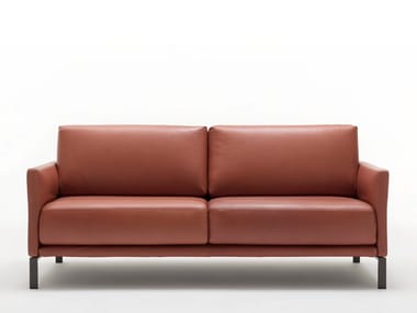 ROLF BENZ 009 CARA - 2 seater leather sofa by Rolf Benz