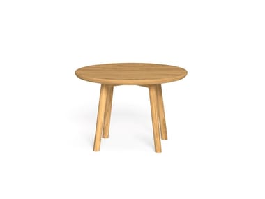 KAREN - Round teak garden side table by Talenti