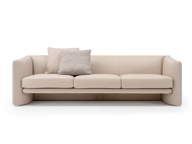 BLOSSOM - 3 seater leather sofa by Turri