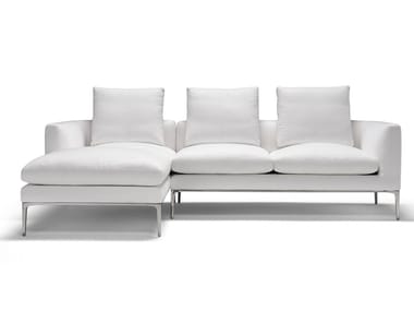LEONARD - 3 seater fabric sofa with chaise longue by Amura