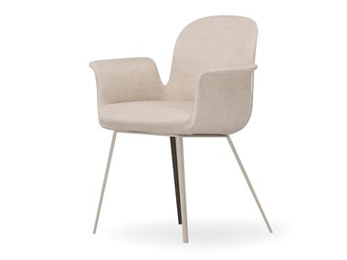 SOUL - Fabric chair with armrests by Turri