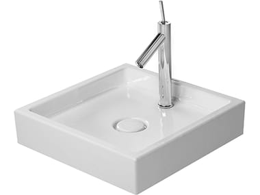 STARCK 1 - Countertop square ceramic washbasin by Duravit