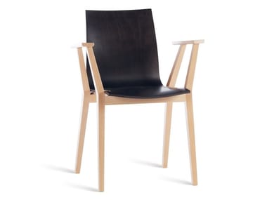STOCKHOLM - Chair with armrests by TON