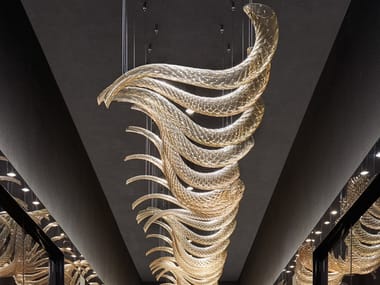 SWING - Venetian crystal pendant lamp by Barovier&Toso