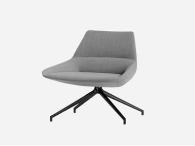DUNAS XL - Swivel trestle-based fabric easy chair by Inclass