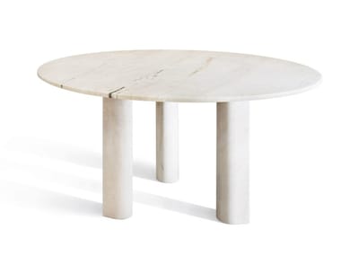 LOVE ME, LOVE ME NOT - Round marble dining table by Salvatori