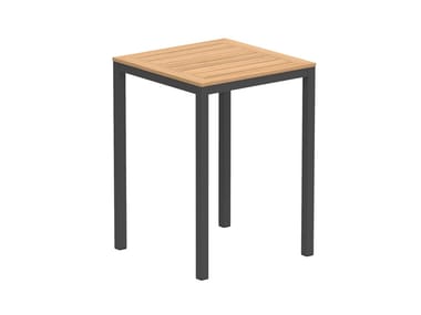 TABOELA - Square teak high table by Royal Botania
