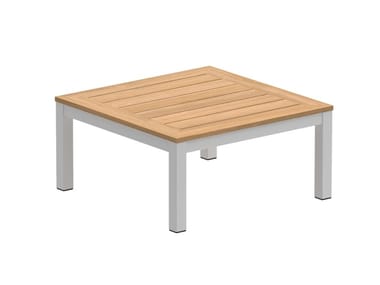 TABOELA - Square teak coffee table by Royal Botania