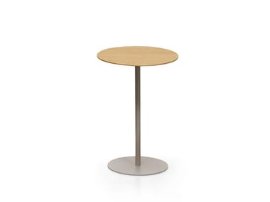 TAG - Round wooden high side table by Kristalia
