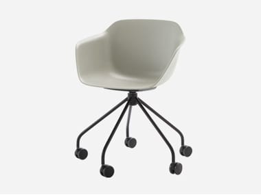 TAIA - Polypropylene office chair with castors by Inclass