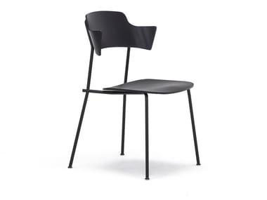 UNSTRAIN - Open back chair with armrests by Prostoria