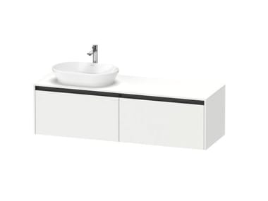 KETHO.2 - Single wall-mounted wooden vanity unit by Duravit