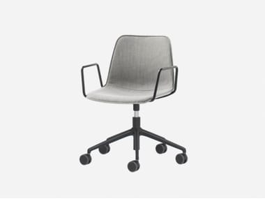 VARYA TAPIZ - Height-adjustable fabric office chair with castors with 5-Spoke base by Inclass