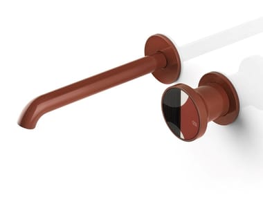 ORIGINI - Wall-mounted metal washbasin mixer with individual rosettes by Gessi