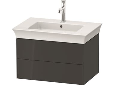 WHITE TULIP WT4341 / WT4342 - Single wall-mounted wooden vanity unit with drawers by Duravit
