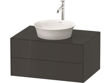 WHITE TULIP WT4985 / WT4986 - Single wall-mounted wooden vanity unit with drawers by Duravit