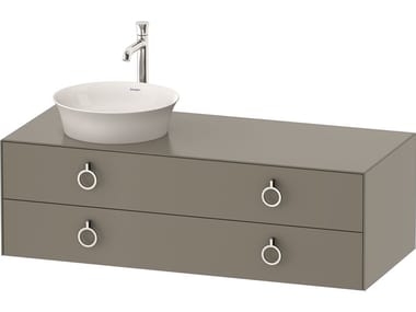 WHITE TULIP WT4992 - Single wall-mounted wooden vanity unit with drawers by Duravit