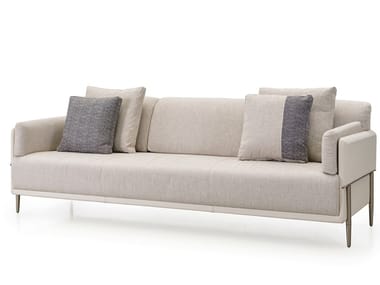 ZERO - Fabric and leather sofa by Turri